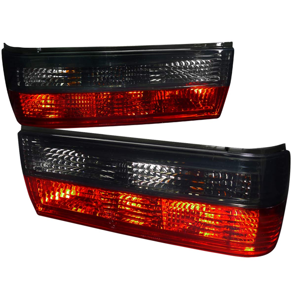 Spec-D Tuning LT-E30884RG-APC | Bmw E30 Euro Tailights Red Smoked; 1988-1991