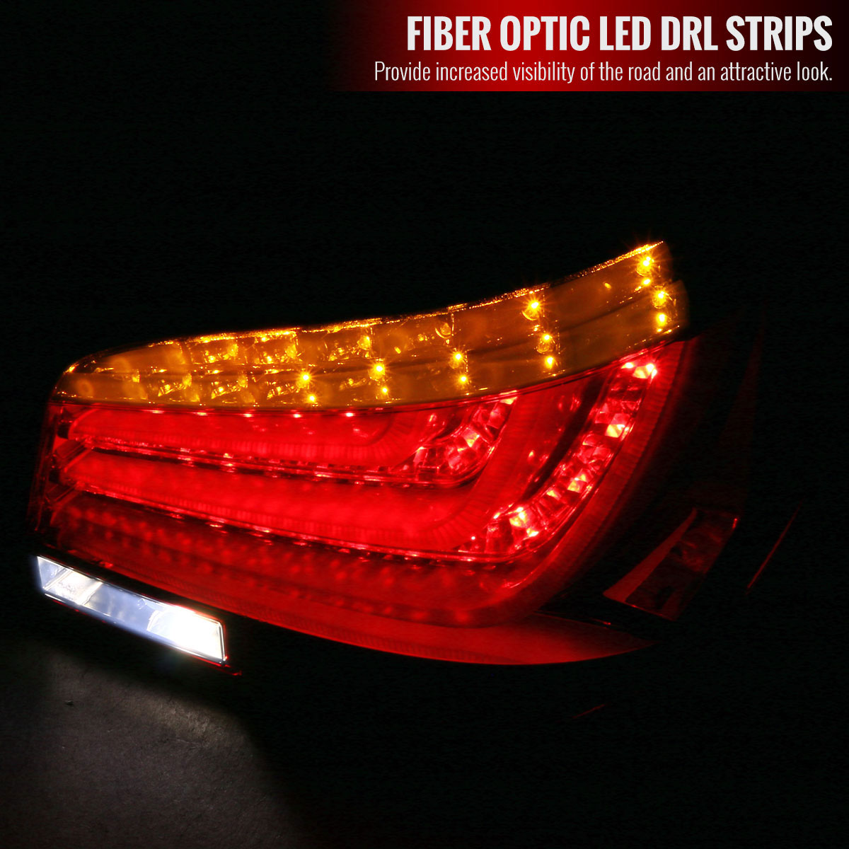 Spec-D Tuning LT-E6004RGLED-TM | Bmw E60 Red Smoke Led Tail Lights; 2004-2007