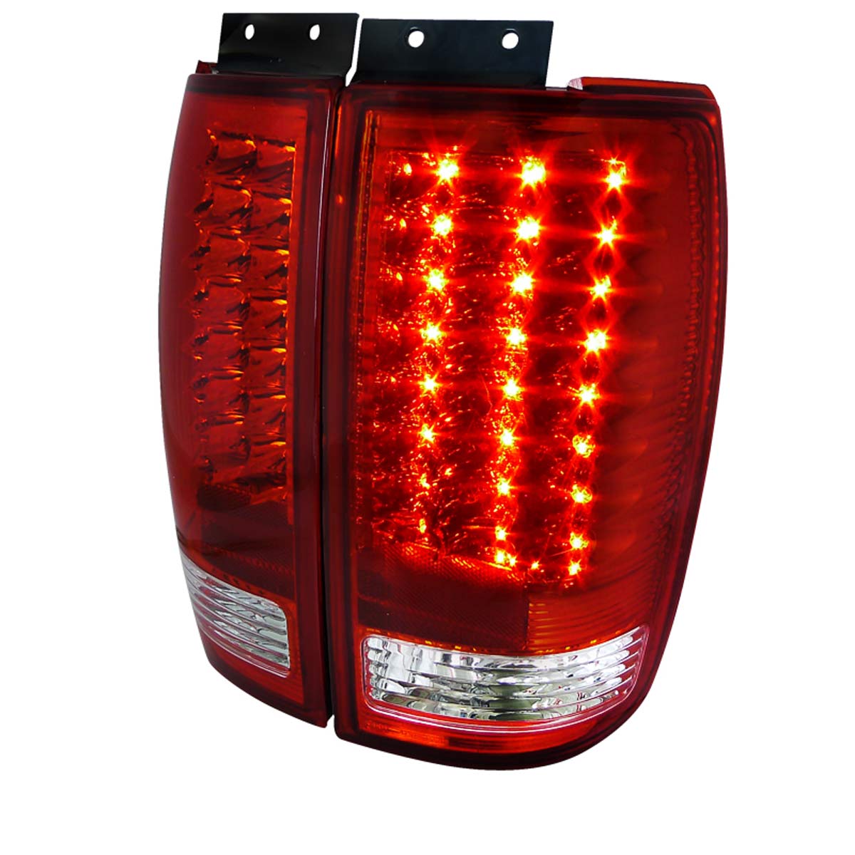 Spec-D Tuning LT-EPED97RLED-RS | Ford Expedition Led Tail Lights Red; 1997-2002