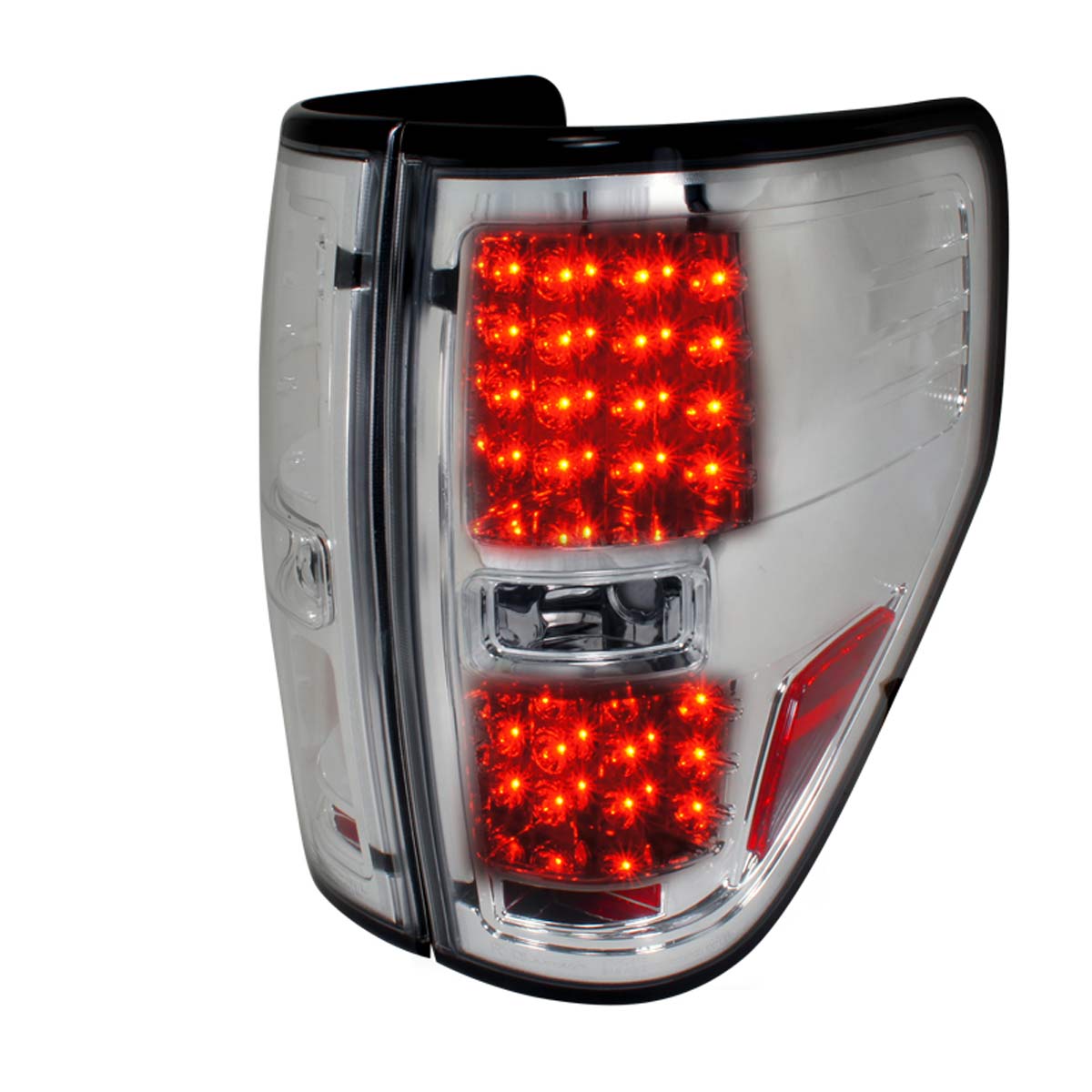 Spec-D Tuning LT-F15009CLED-TM | Ford F150 Led Tail Lights Chrome; 2009-2012