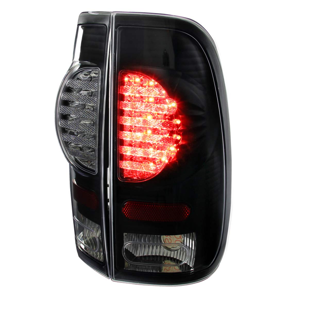 Spec-D Tuning LT-F15097JMLED-V2-RS | Ford F150 Black Led Tail Lights; 1997-2003