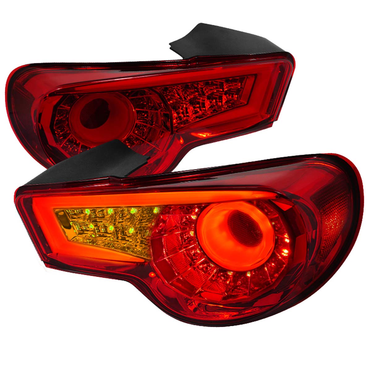 Spec-D Tuning LT-FRS12RLED-TM | Scion Frs Led Tail Lights Red; 2013-2016