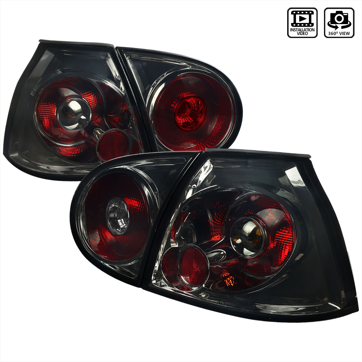 Spec-D Tuning lt-glf05g-tm | SPEC-D Tuning Volkswagen Golf GTI Tailights - Smoke; 2006-2009