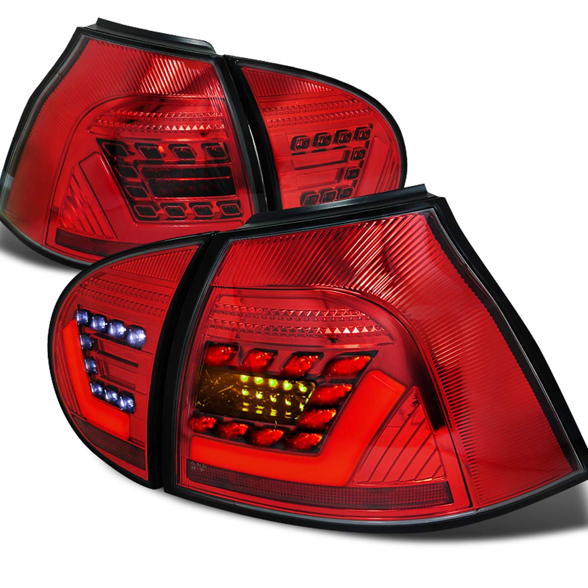 Spec-D Tuning LT-GLF05R-F2-APC | Volkswagen Golf Gti V Led Tail Lights Red; 2005-2009