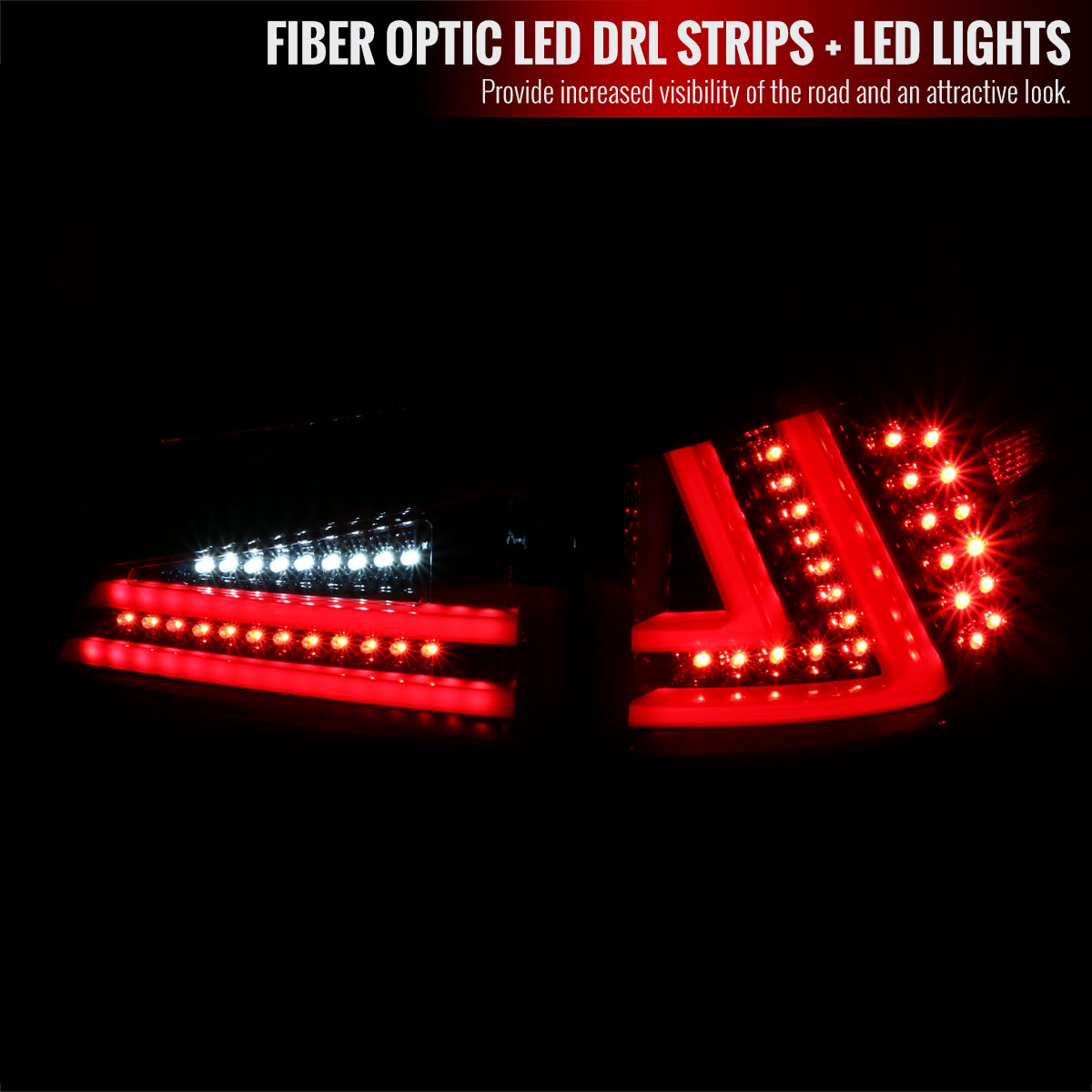 Spec-D Tuning lt-is25006bkled-tm | SPEC-D Tuning Lexus IS250 LED Tail Lights; 2006-2008