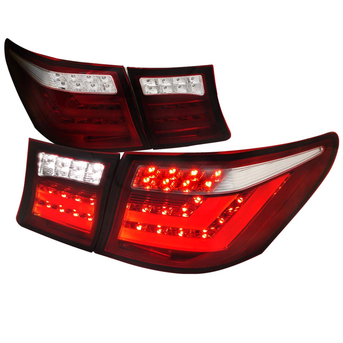 Spec-D Tuning LT-LS46007RLED-TM | Lexus Ls460 Led Tail Light - Red Lens; 2007-2009