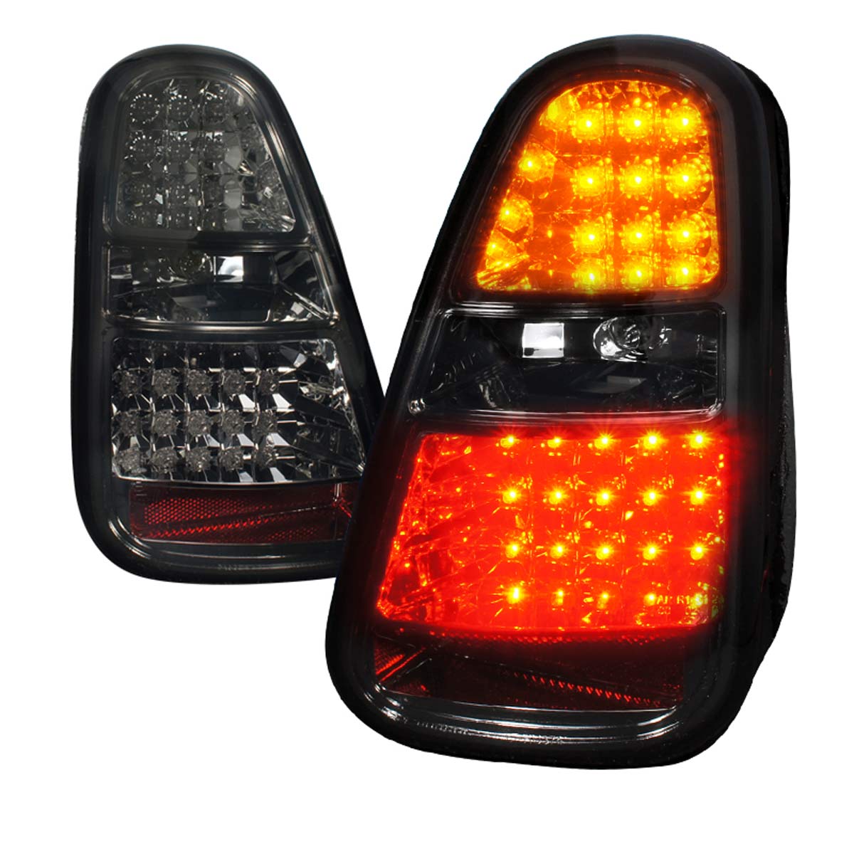 Spec-D Tuning LT-MINI06GLED-TM | Mini Cooper Led Tail Lights Smoke Lens; 2005-2006