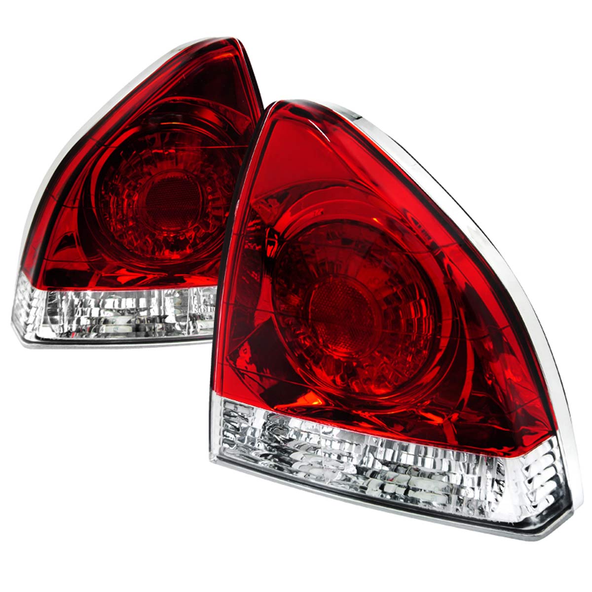 Spec-D Tuning LT-PL92RPW-APC | Honda Prelude Tail Lights Red Clear; 1992-1996