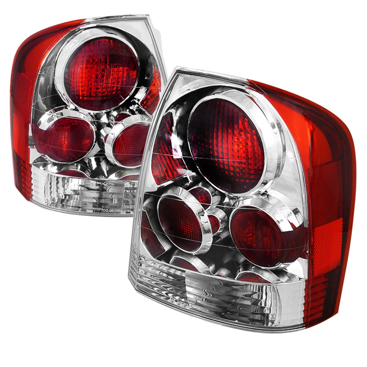 Spec-D Tuning LT-PROG99-APC | Mazda Protege Euro Tailights Chroms Housing; 1999-2003