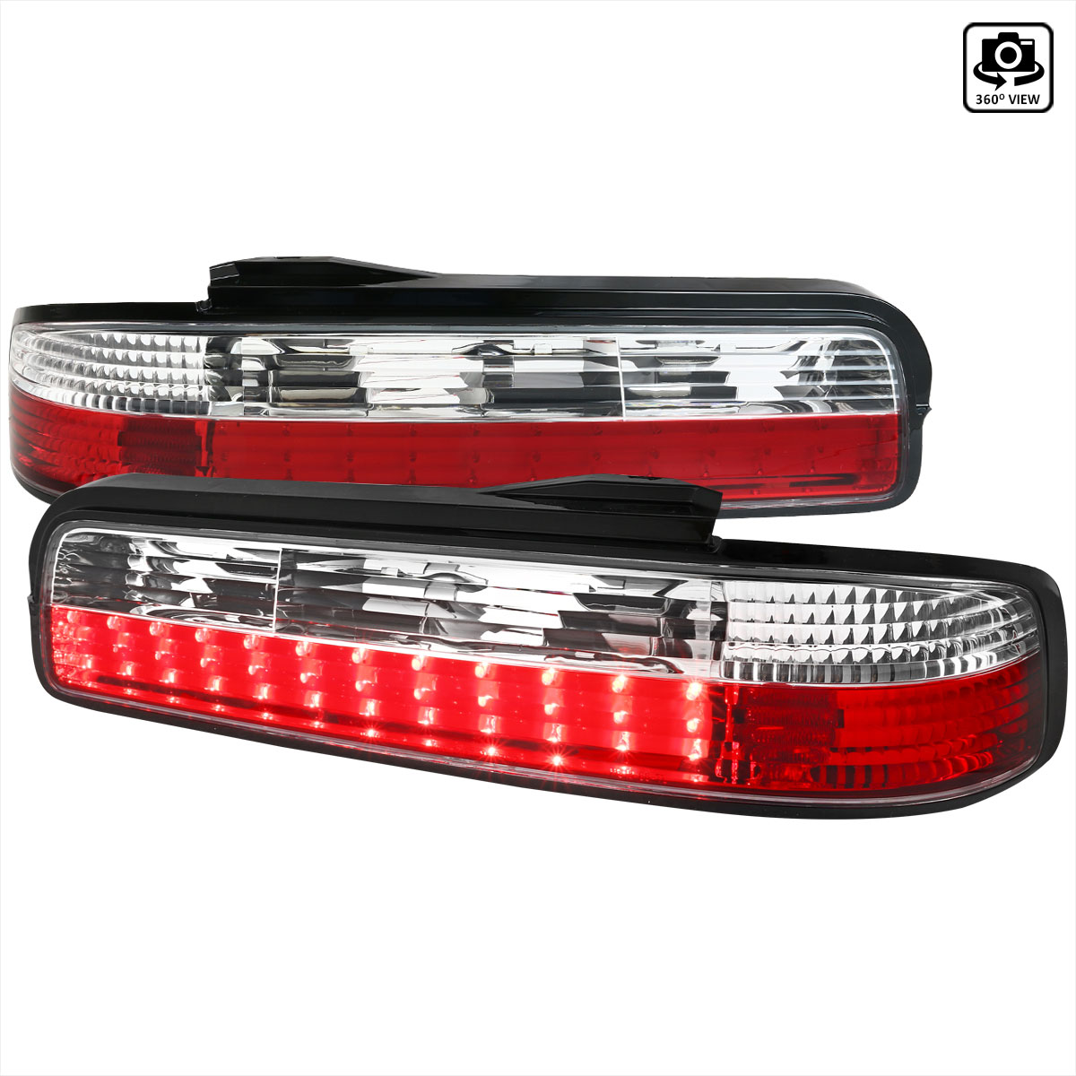 Spec-D Tuning lt-s13892rcled-tm | SPEC-D Tuning Nissan 240SX S13 Coupe LED Tail Lights; 1989-1994