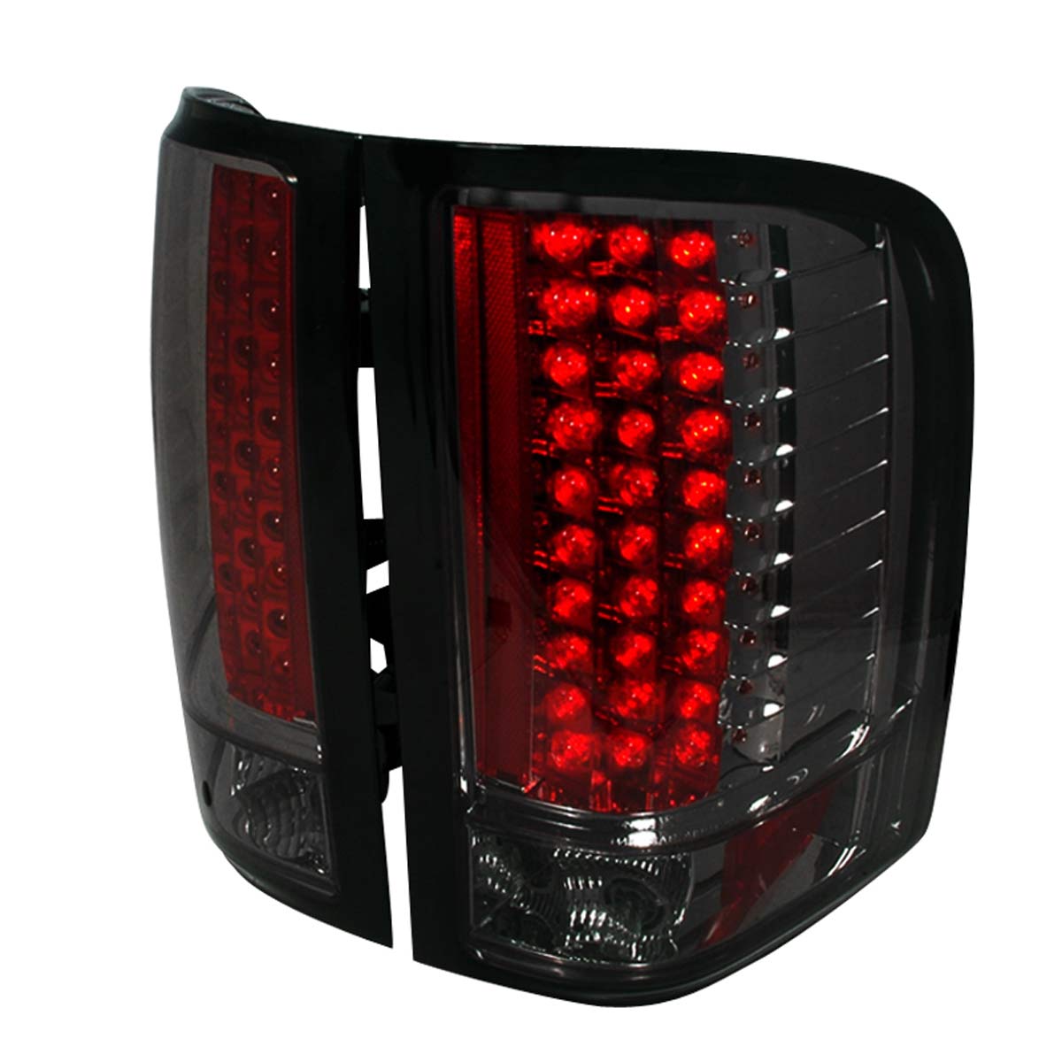 Spec-D Tuning LT-SIV07GLED-KS | Silverado Led Tail Lights Smoke; 2007-2011