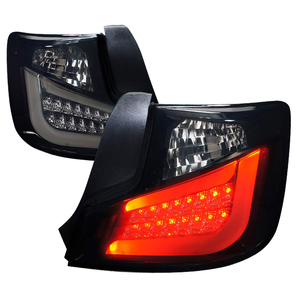 Spec-D Tuning LT-TC10BBLED-TM | Scion Tc Led Tail Lights Glossy Black Housing With Smoke Lens; 2011-2013