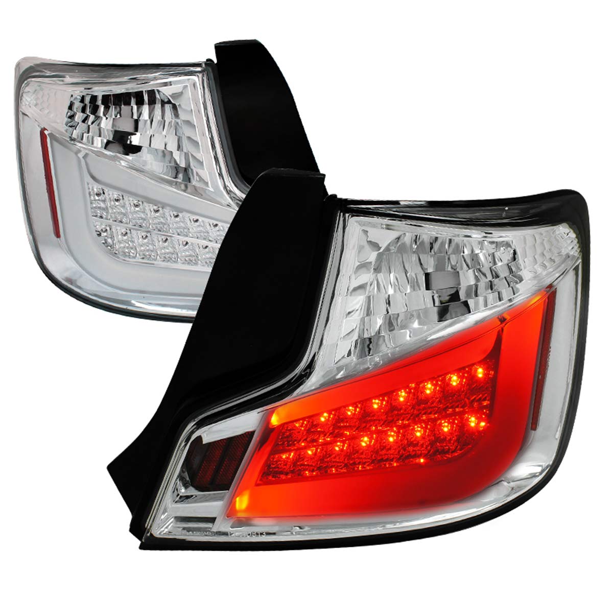 Spec-D Tuning LT-TC10CLED-TM | Scion Tc Led Tail Lights Chrome Housing; 2011-2011