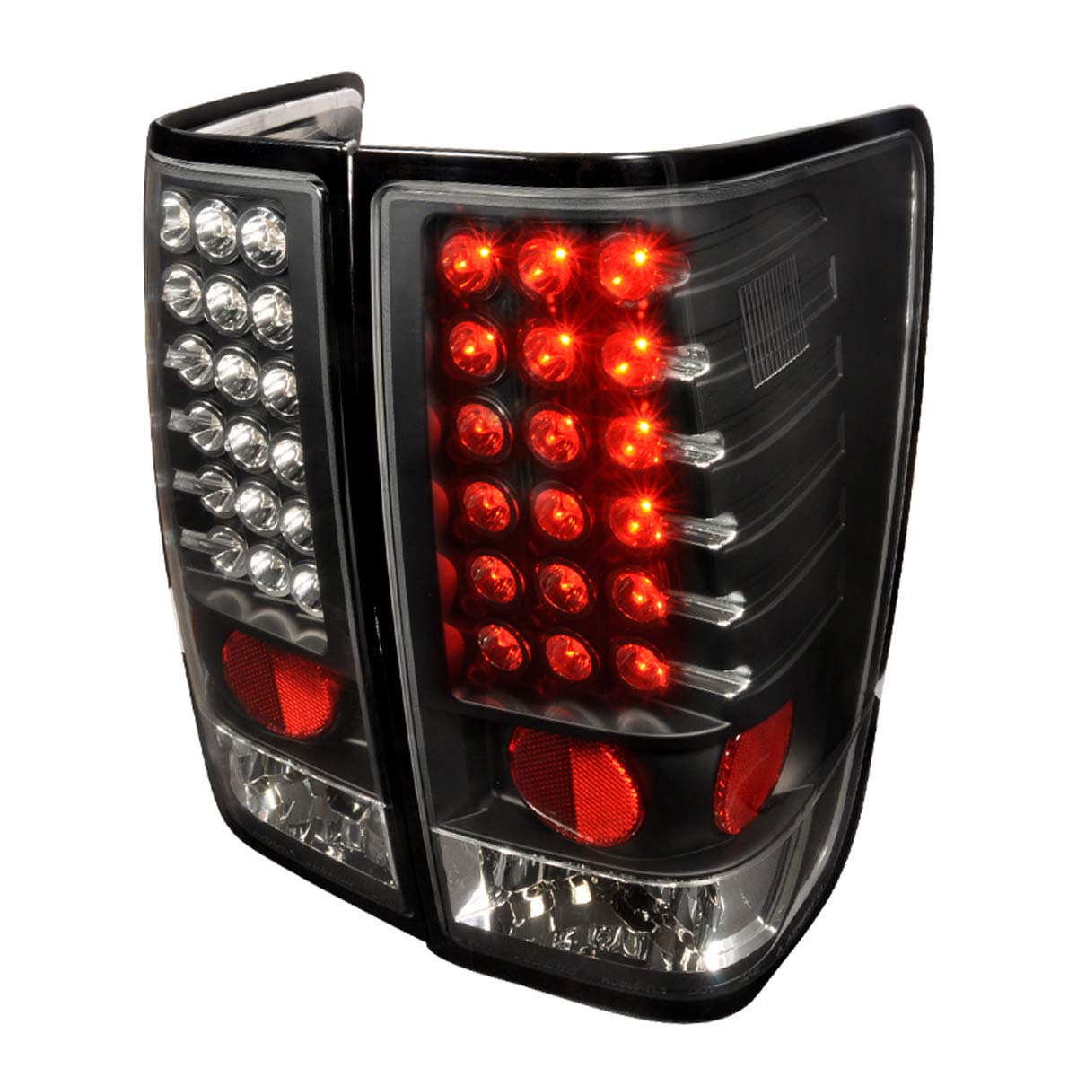 Spec-D Tuning LT-TIT04JMLED-TM | Nissan Titan Led Tail Lights Black; 2004-2012