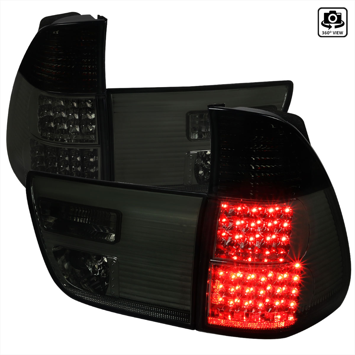 Spec-D Tuning lt-x500gled-oz | SPEC-D Tuning BMW X5 LED Tail Lights - Smoke; 2000-2006