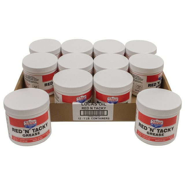 Lucas Oil 10574 | LUCAS OIL Red N Tacky Grease Case 12 x 1lb Tubs