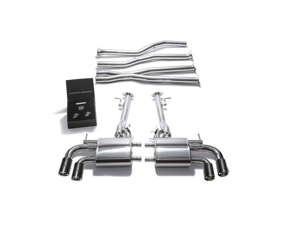 Armytrix LXLC5-QC11 | ARMYTRIX Stainless Steel Valvetronic Exhaust System Lexus LC500 5.0L V8 with Quad Carbon Tips; 2017-2020