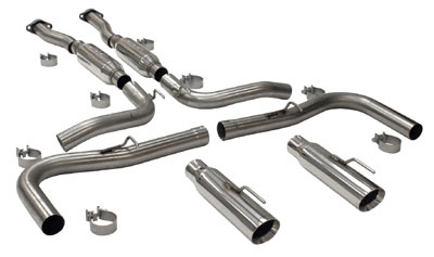 SLP M31006 | Loudmouth Exhaust Mustang Cobra w/ 3.5" double-wall tips; 1999-2004