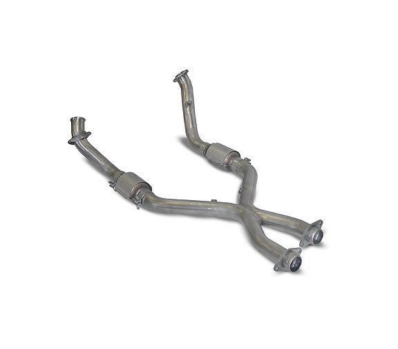 SLP M31032 | X-Pipe Full Assembly, 4.6 SOHC/DOHC Mustang w/Cats V8; 1999-2004