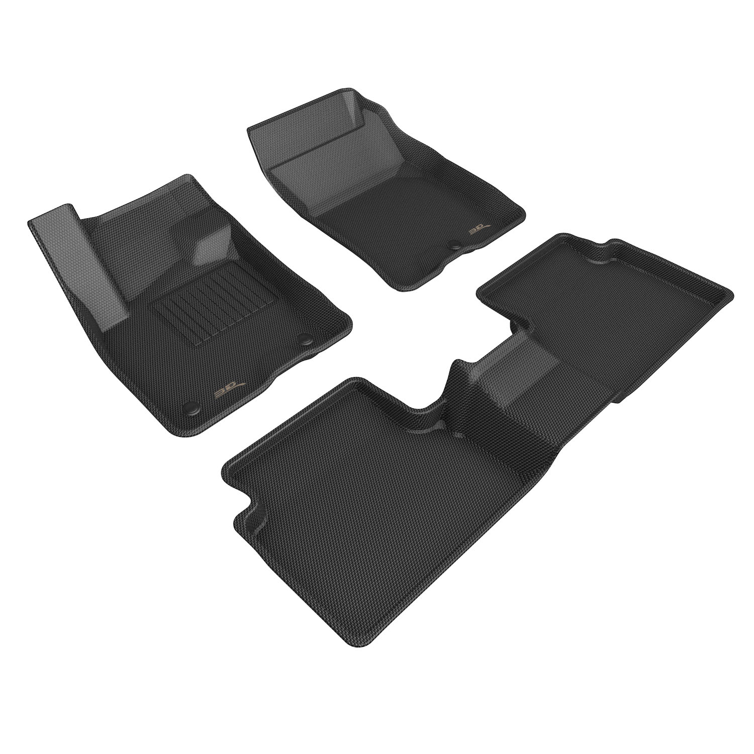 3D Maxpider l1fr14601509 | 21-22 Ford Bronco Sport Kagu 1st 2nd Row - Floor Mat Set (Black); 2021-2024