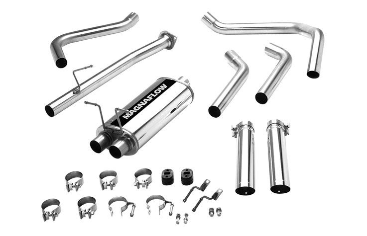 Magnaflow 15796 | Exhaust System for GM S10/SONOMA 4.3L EC 73in Bed Dual Split Rear Exit; 2000-2003