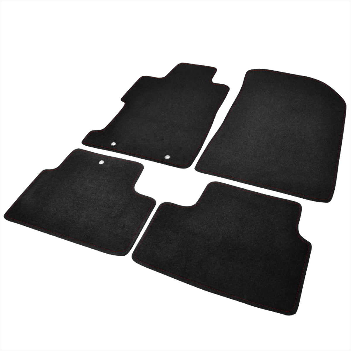 Spec-D Tuning mat-cv062-atw | SPEC-D Tuning Honda Civic 2 Doors Black Floor Mat With Red Stitching; 2006-2011