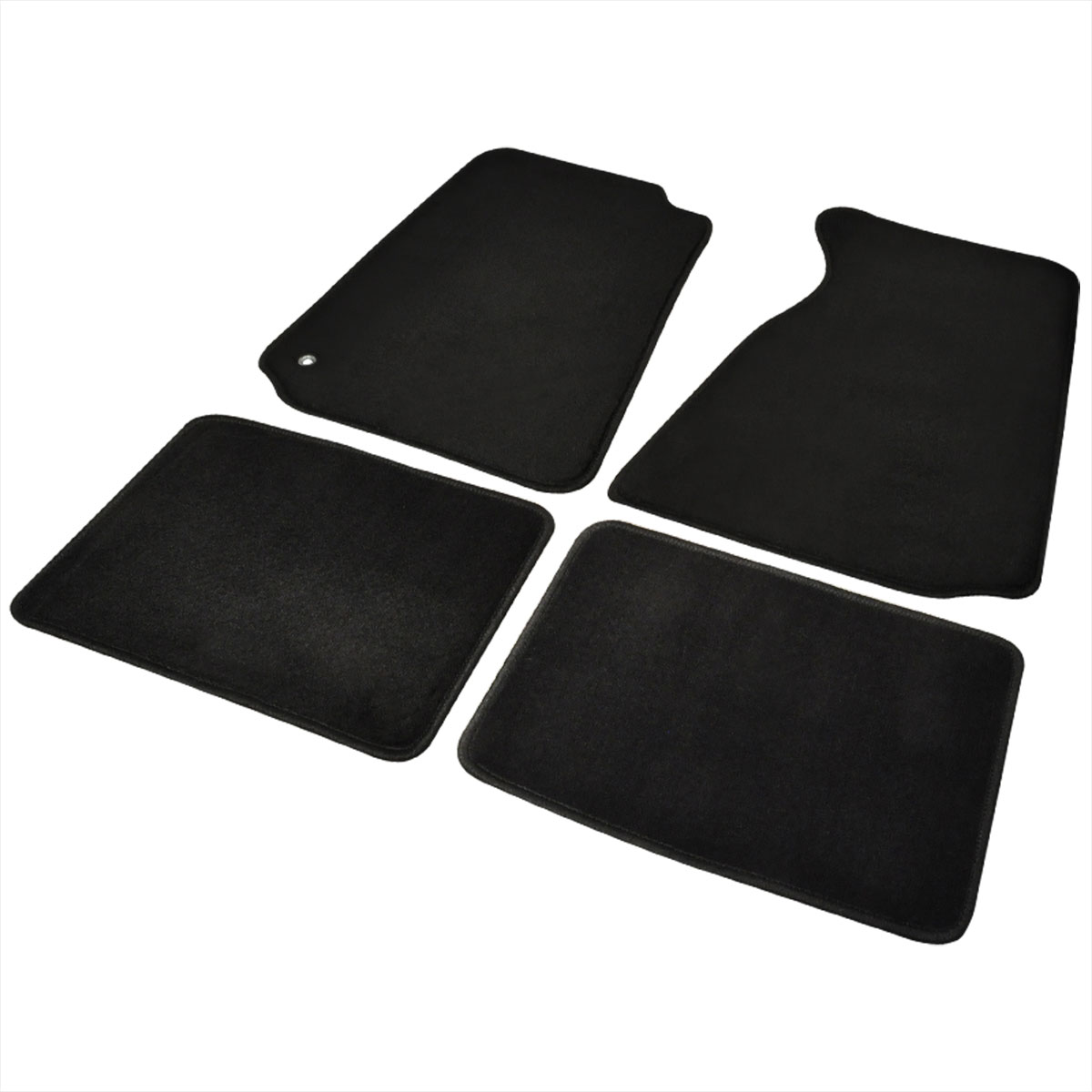 Spec-D Tuning mat-mst94blk | SPEC-D Tuning Ford Mustang 4PC Black Floor Mat; 1994-2004