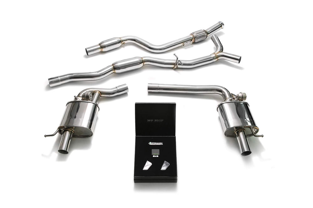 Armytrix MB052-RC | ARMYTRIX Stainless Steel Valvetronic Catback Exhaust System Mercedes-Benz W205 C250; 2015-2018