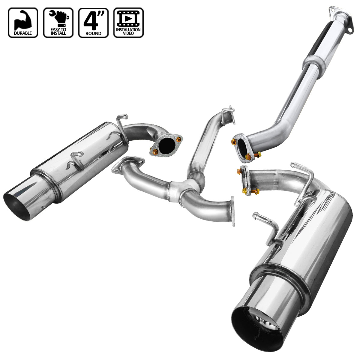 Spec-D Tuning mfcat2-frs12 | SPEC-D Tuning Scion FR-S Catback Exhaust Dual Tip; 2012-2012