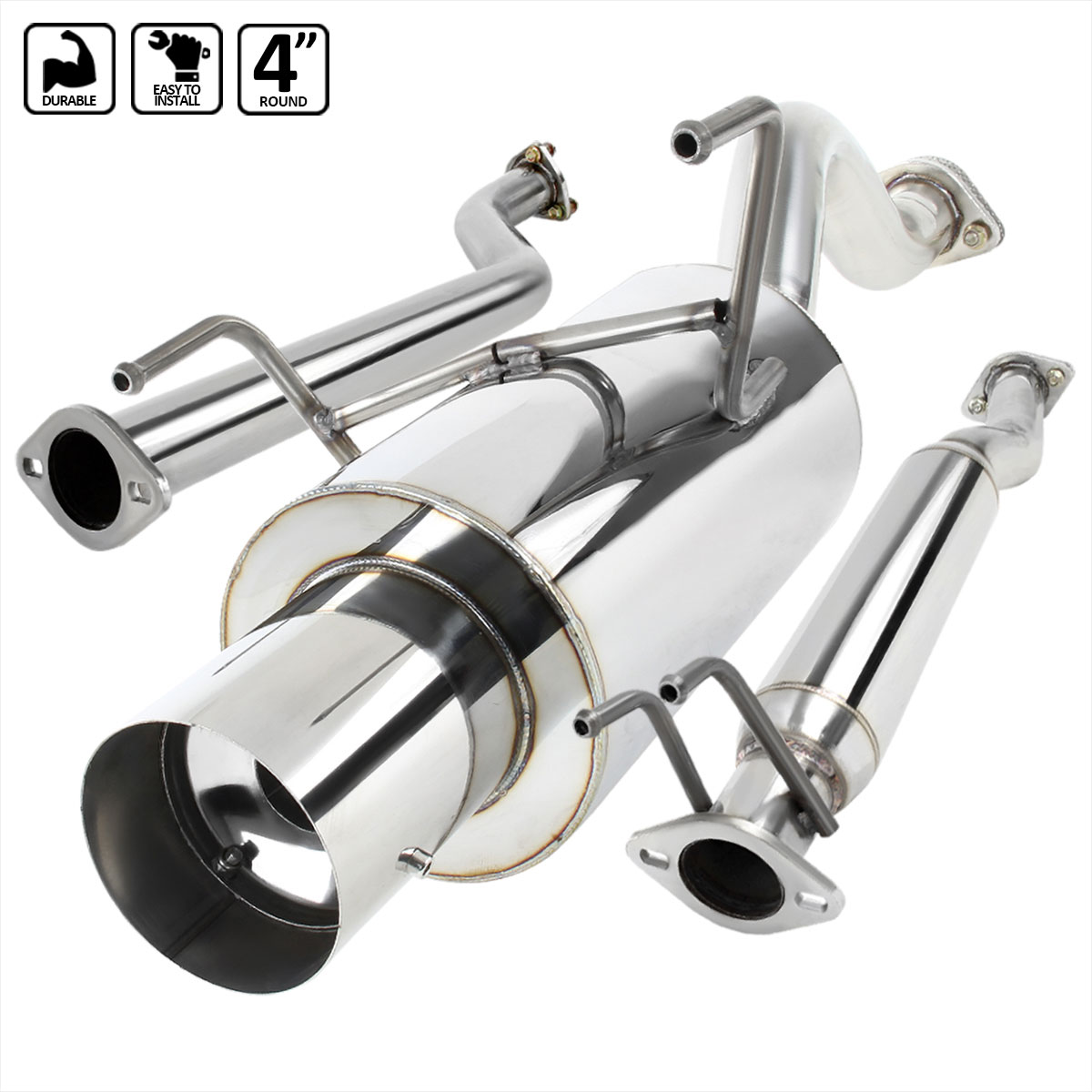 Spec-D Tuning mfcat2-rsx02 | SPEC-D Tuning Acura RSX 2.5 Inch Inlet N1 Style Catback Exhaust; 2002-2006