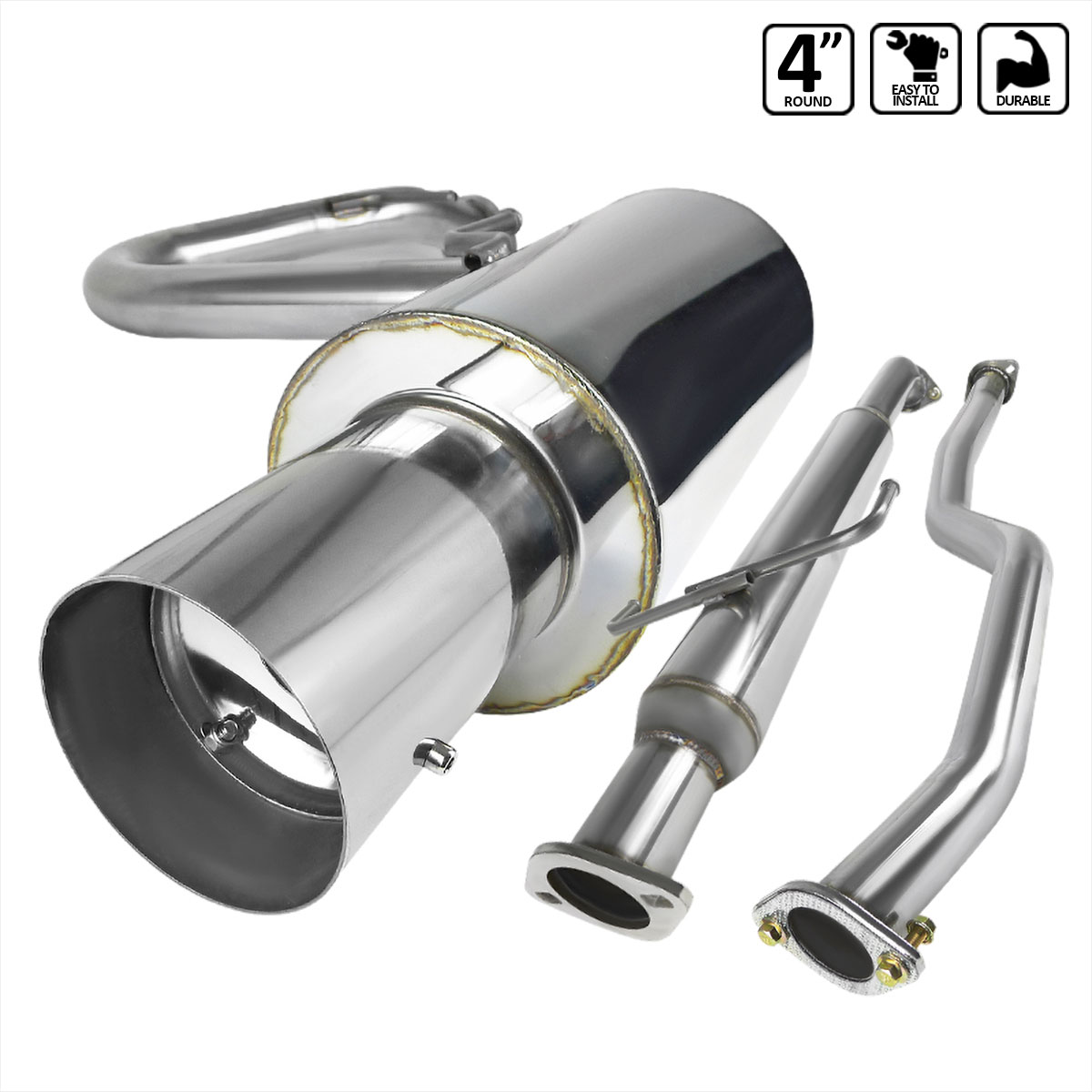 Spec-D Tuning mfcat2-tc05 | SPEC-D Tuning Scion tC 2.5 Inch Inlet N1 Style Catback Exhaust; 2004-2007