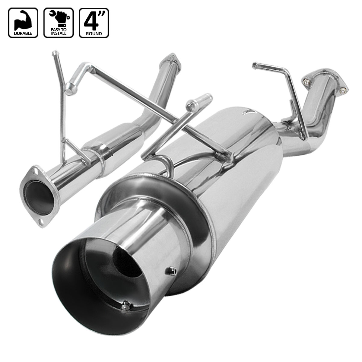 Spec-D Tuning mfcat3-240sx89 | SPEC-D Tuning Nissan 240Sx 3 Inch Inlet N1 Style Catback Exhaust; 1989-1994