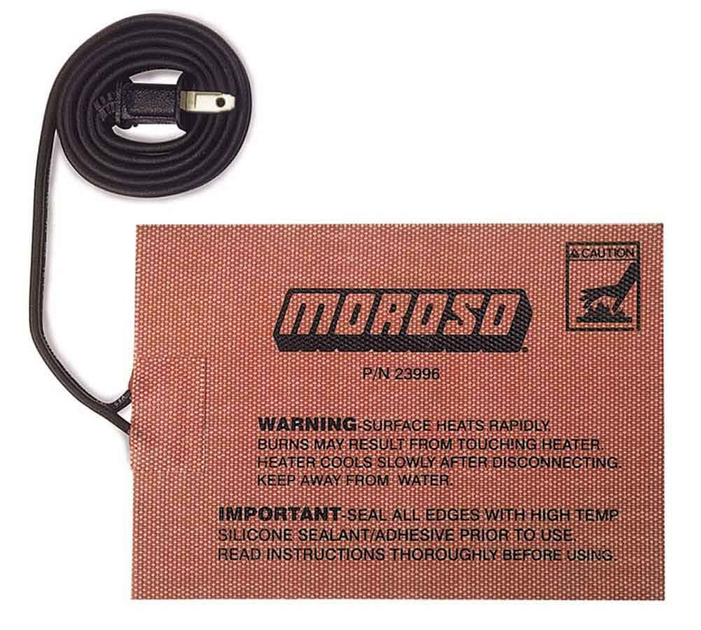 Moroso 23996 | External Heating Pad - Self Adhesive - 5in x 7in - 400 Watts/110 Volt 36ft Cord