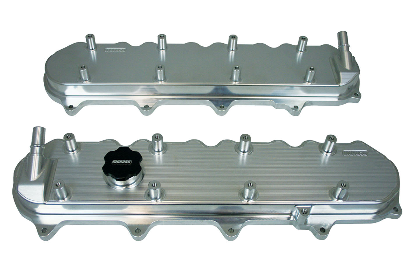 Moroso 68494 | GM LT1/LT4/L86 Valve Cover - Oil Fill & PCV Ports on Each Cover - Billet Aluminum - Pair