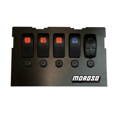 Moroso 74315 | 99-04 Mazda Miata NB Radio Pocket Block Off Plate With Switches; 1999-2004