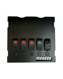 Moroso 74317 | 99-04 Mazda Miata NB Radio/HVAC Pocket Block Off Plate With Switches; 1999-2004