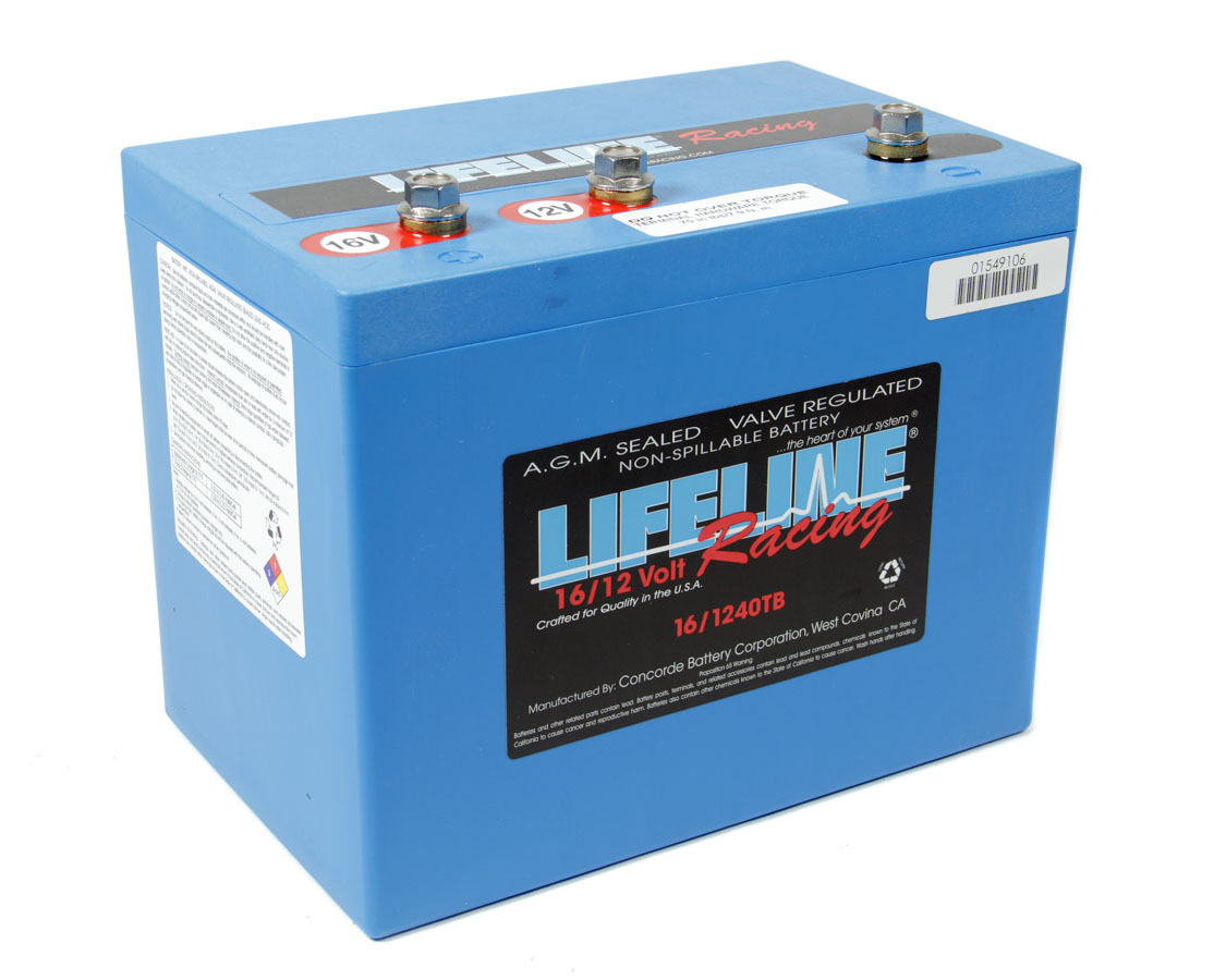 Lifeline Battery ll-16/1240tb | LIFELINE BATTERY 16 Volt 3 Post Battery