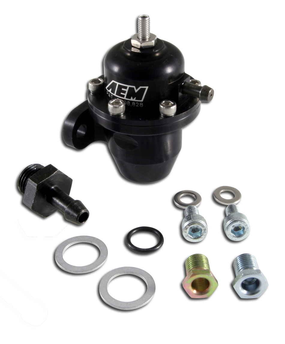 AEM Induction 25-300bk | Adjustable Fuel Pressure Regulator Black