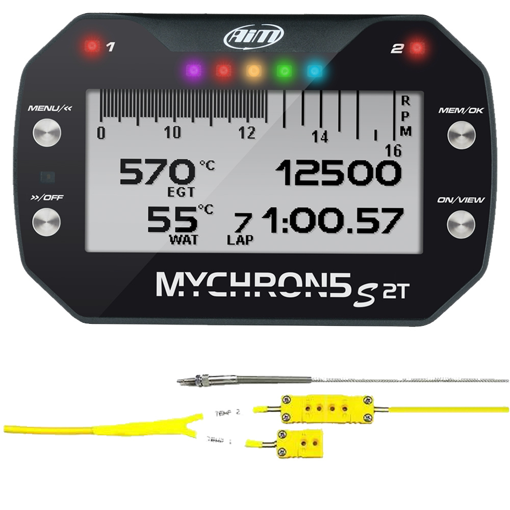 AIM Sports xd2m5s2tegttrm1011u | AIM SPORTS MyChron 5S 2T w/ EGT & Water Temp