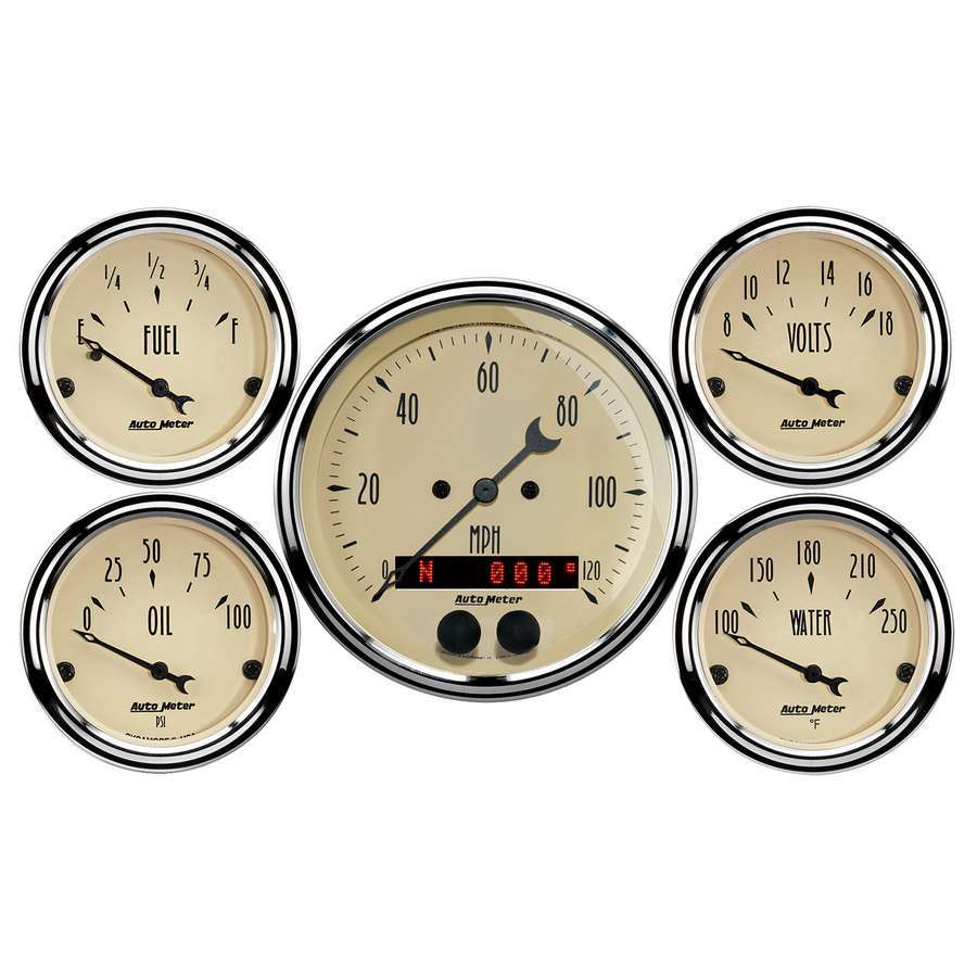 AutoMeter 1850 | Antique Beige Gauge Kit w/GPS Speedo