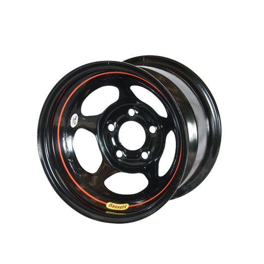 Bassett 58a53w | BASSETT Wheel 15x8 5x5 3in Armor Edge Black