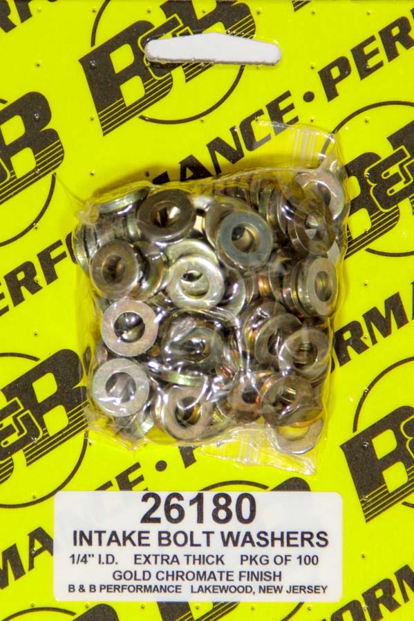 B And B Performance Products 26180 | B and B PERFORMANCE PRODUCTS H/T Special Washers - 1/4in .540in OD (100)