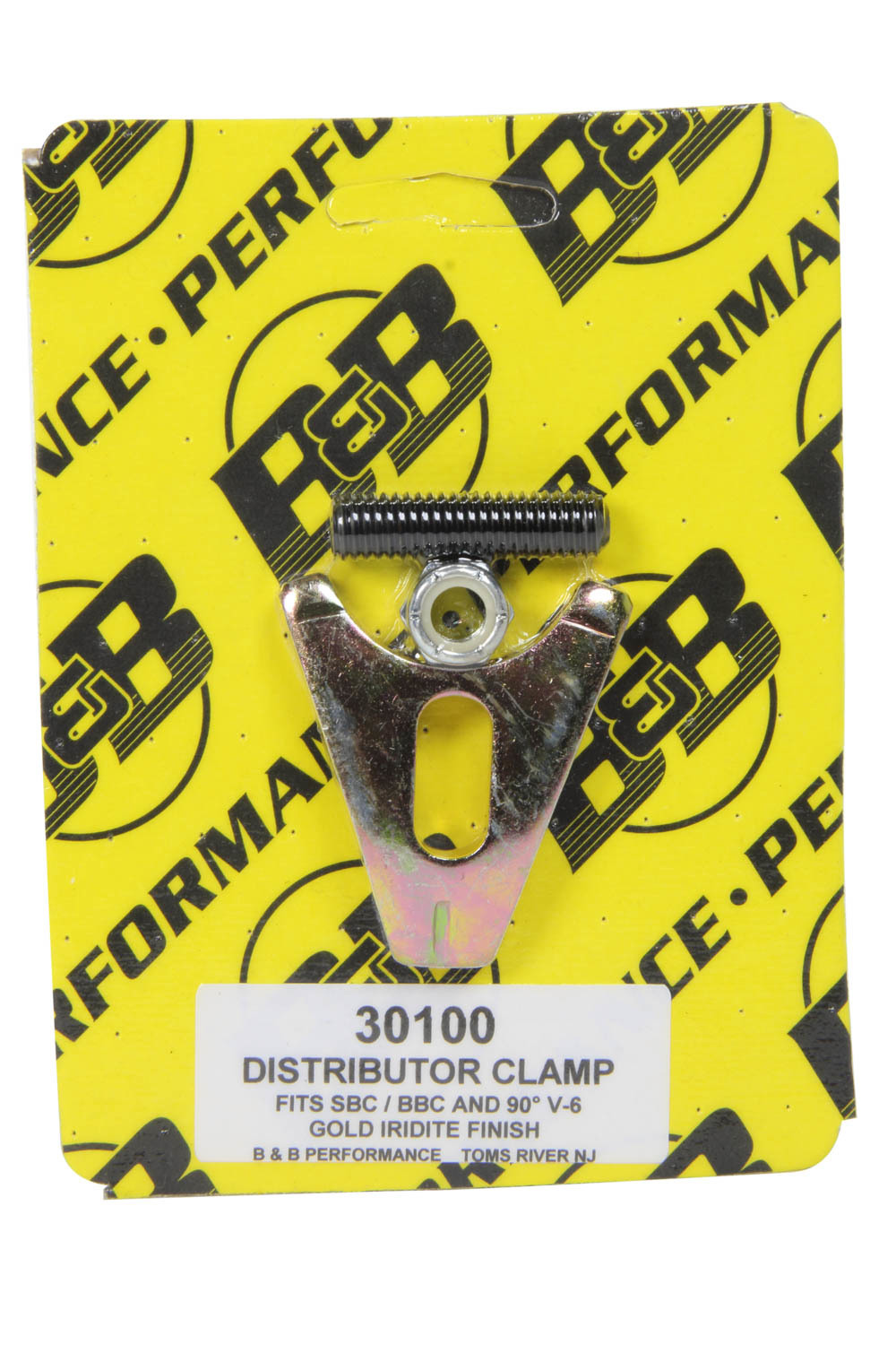 B And B Performance Products 30100 | B and B PERFORMANCE PRODUCTS Distributor Clamp - Chevy V8- Gold