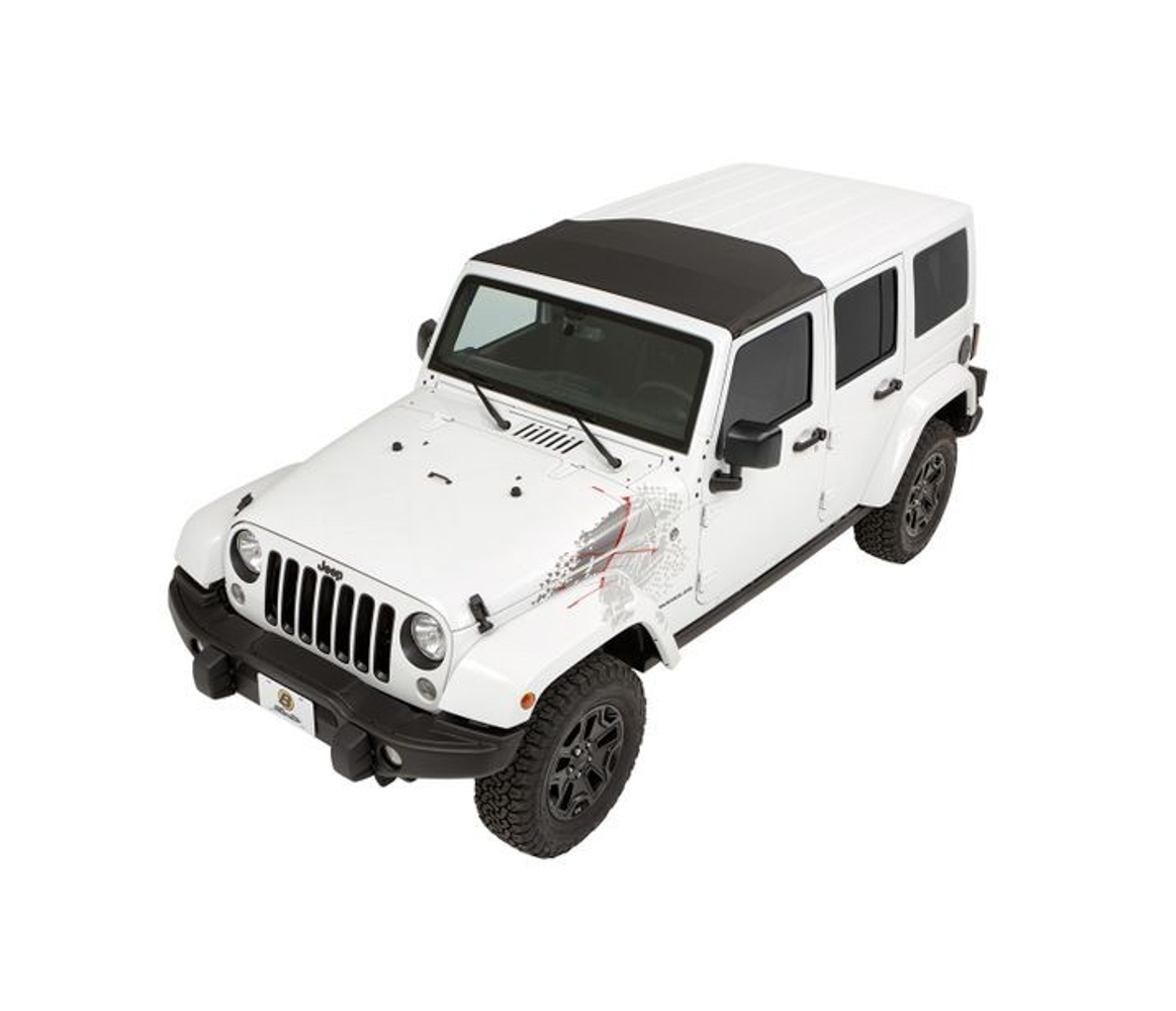 Bestop 52453-17 | BESTOP Sunrider Hardtop 07-18 J eep Wrangler Black Twill; 2007-2018