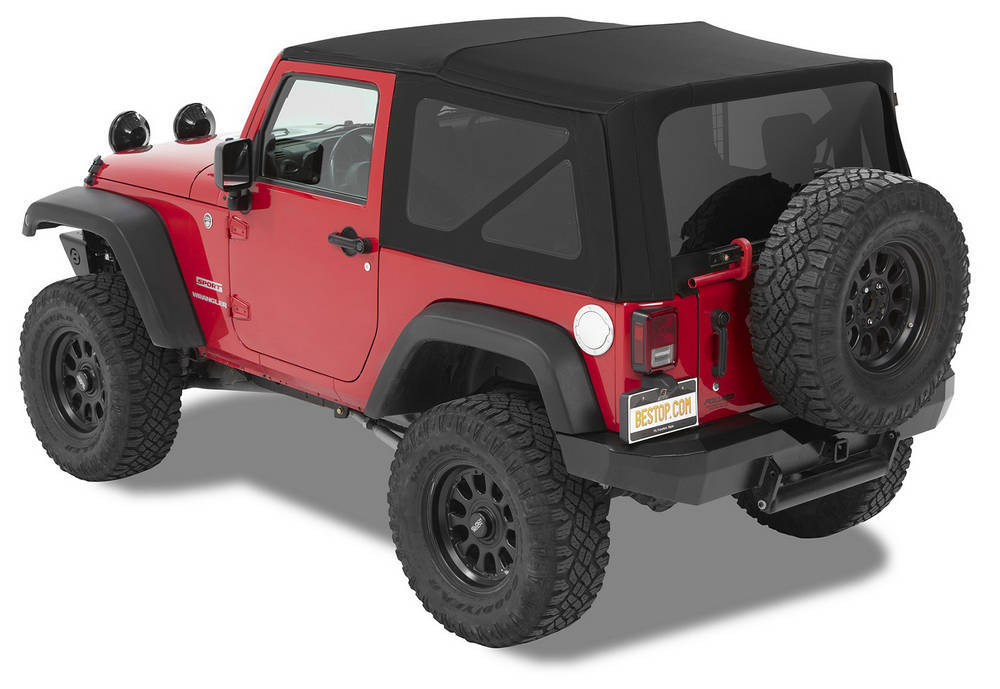 Bestop 54822-17 | BESTOP Supertop NX Black Twill 07-16 Wrangler JK 2 Door; 2007-2016