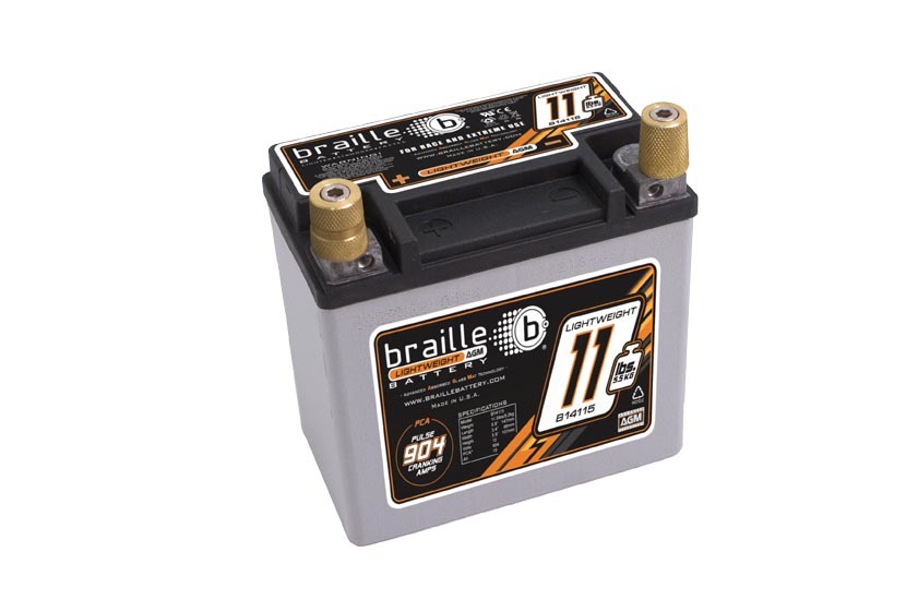 Braille Auto Battery b14115 | BRAILLE AUTO BATTERY Racing Battery 11.5lbs 904 PCA 5.8x3.3x5.8