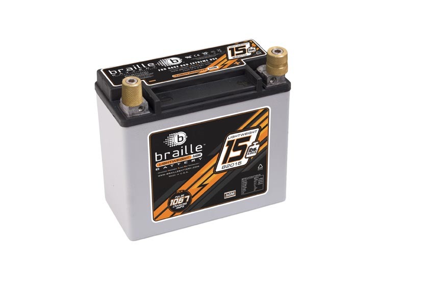 Braille Auto Battery b2015 | BRAILLE AUTO BATTERY Racing Battery 15lbs 1067 PCA 6.8x3.3x6.1