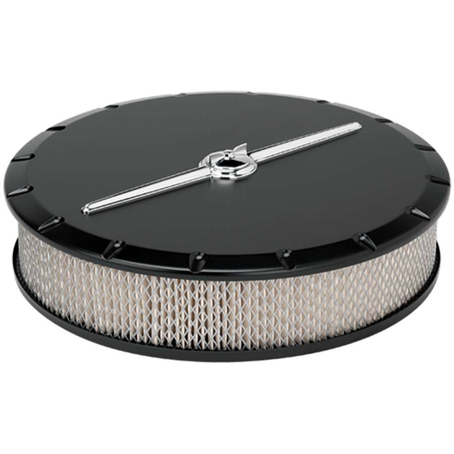 Billet Specialties 15824 | BILLET SPECIALTIES 14in Air Cleaner Strmlne Black