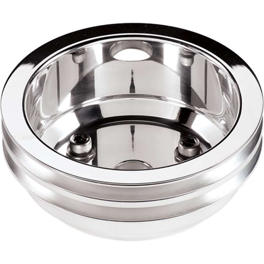 Billet Specialties 78220 | BILLET SPECIALTIES SBC 2 GRV Crank Pulley LWP Polished