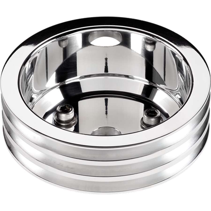 Billet Specialties 78230 | BILLET SPECIALTIES SBC 3 GRV Crank Pulley LWP Polished